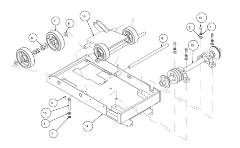 Section 04 Diagram and Parts List for MK-2013HE 155714 MK Diamond Concrete Saw